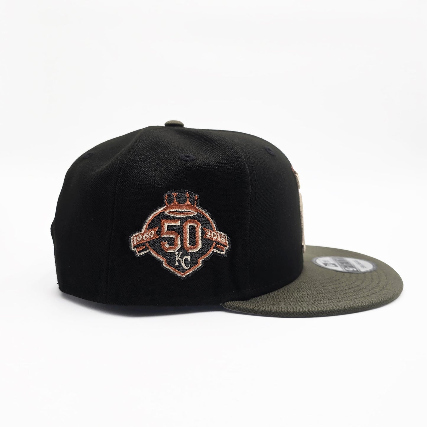 New Era Kansas City Royals '50th Anniversary' 9FIFTY Snapback Black/Olive Green