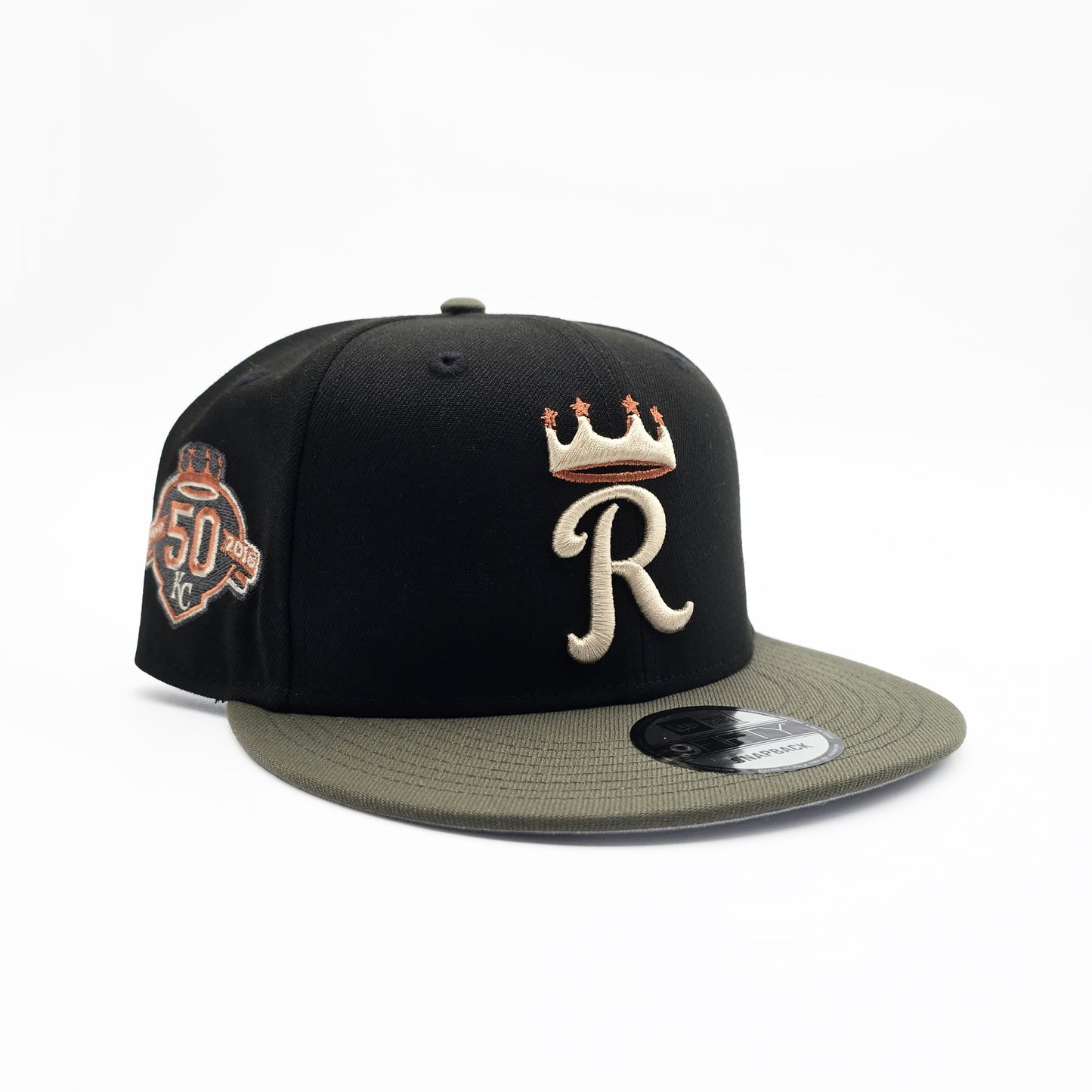New Era Kansas City Royals '50th Anniversary' 9FIFTY Snapback Black/Olive Green