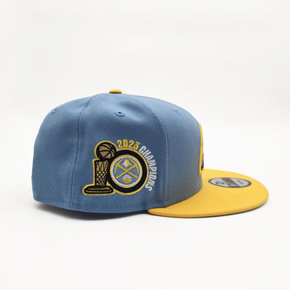 New Era Denver Nuggets '2023 Champions' 9FIFTY Snapback Sky Blue/Yellow