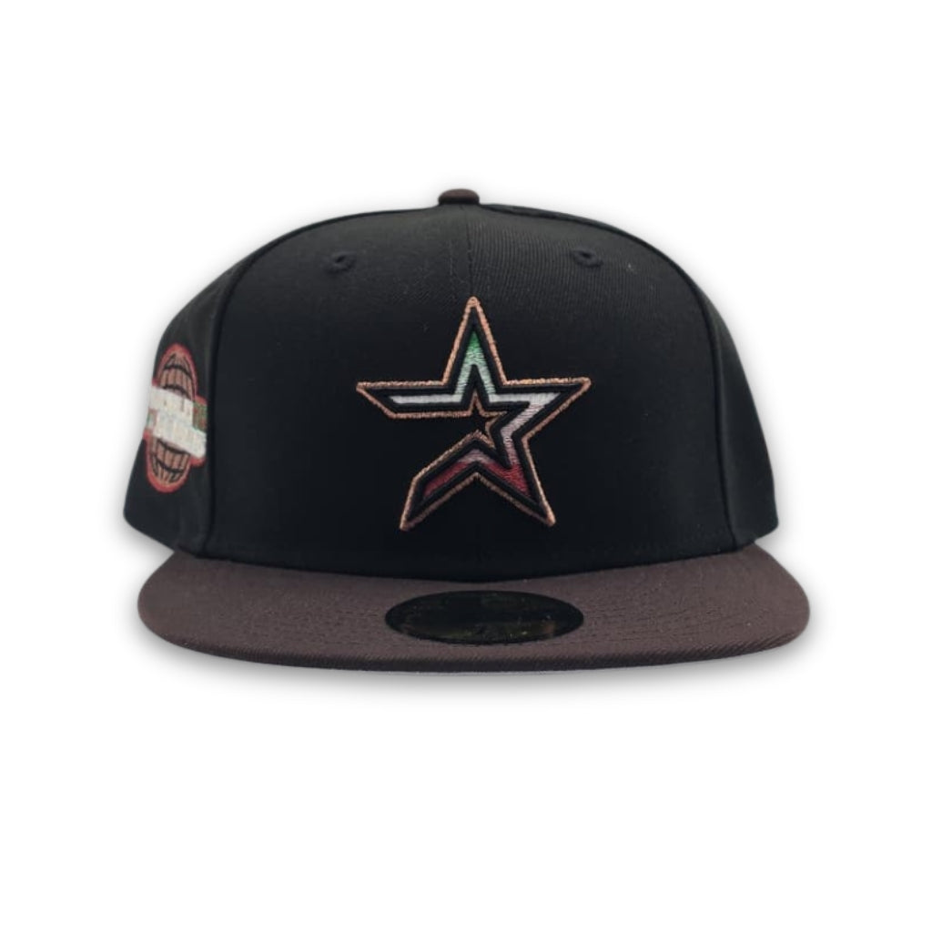 Black Houston Astros Brown Visor Gray Bottom 2005 World Series Side Patch New Era 59Fifty Fitted