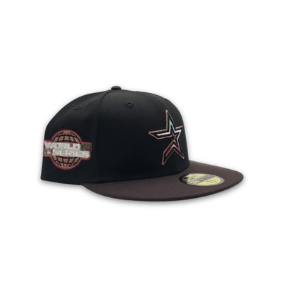 Black Houston Astros Brown Visor Gray Bottom 2005 World Series Side Patch New Era 59Fifty Fitted