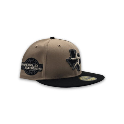 Camel Houston Astros Black Visor Pink Bottom 2005 World Series Side Patch New Era 59Fifty Fitted