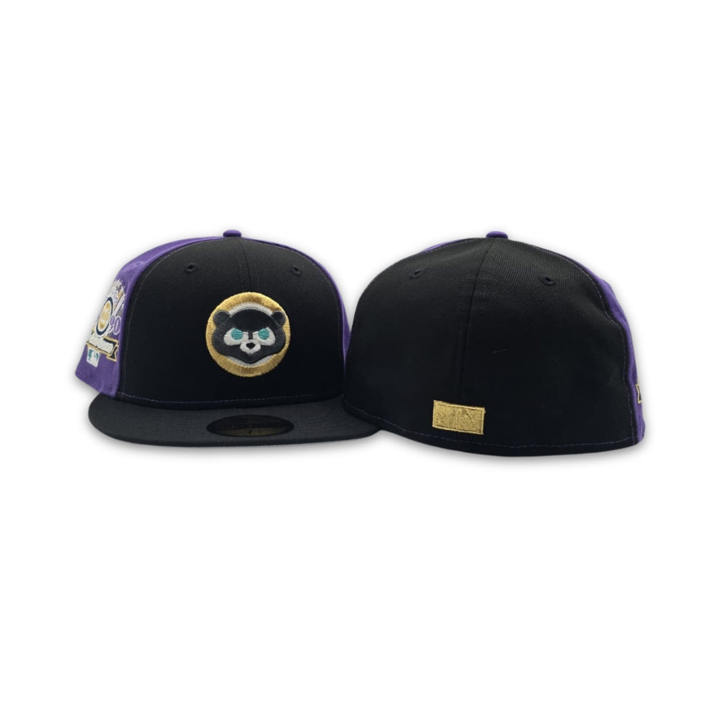 Purple/Black Chicago Cubs Black Visor Gray Bottom 1990 All Star Game Side Patch New Era 59Fifty Fitted