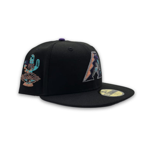 Black Arizona Diamondbacks Gray Bottom 2011 All Star Game Side Patch New Era 59Fifty Fitted