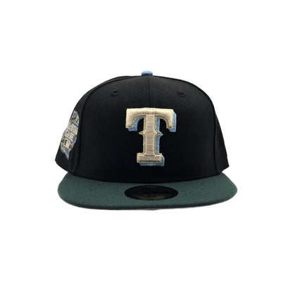 Black Texas Rangers Dark Green Visor Gray Bottom 2024 All Star Game Side Patch New Era 59Fifty Fitted