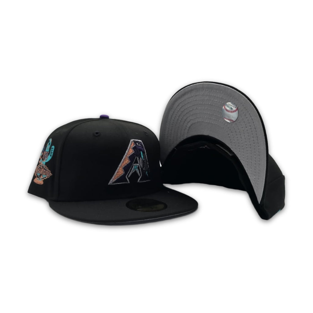 Black Arizona Diamondbacks Gray Bottom 2011 All Star Game Side Patch New Era 59Fifty Fitted