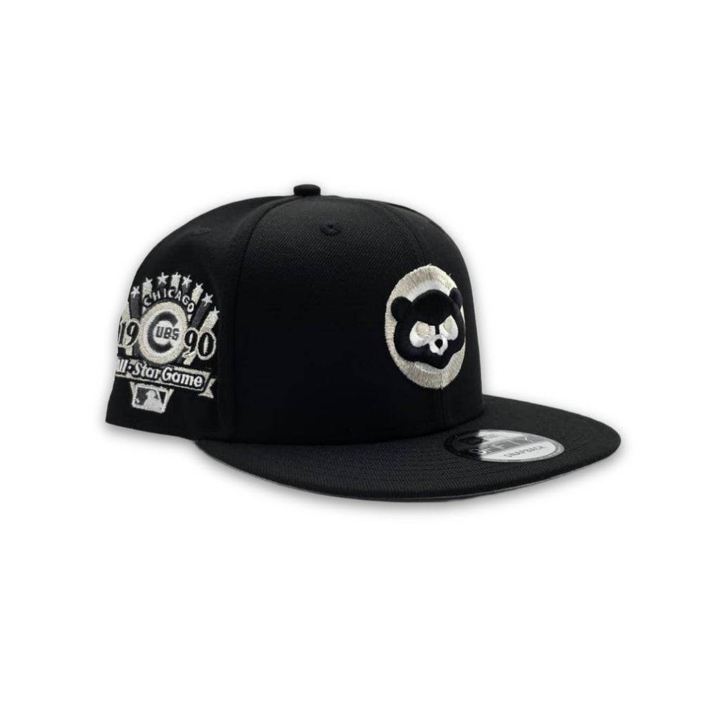 Black Chicago Cubs Gray Bottom 1990 All Star Game Side Patch New Era 9Fifty Snapback