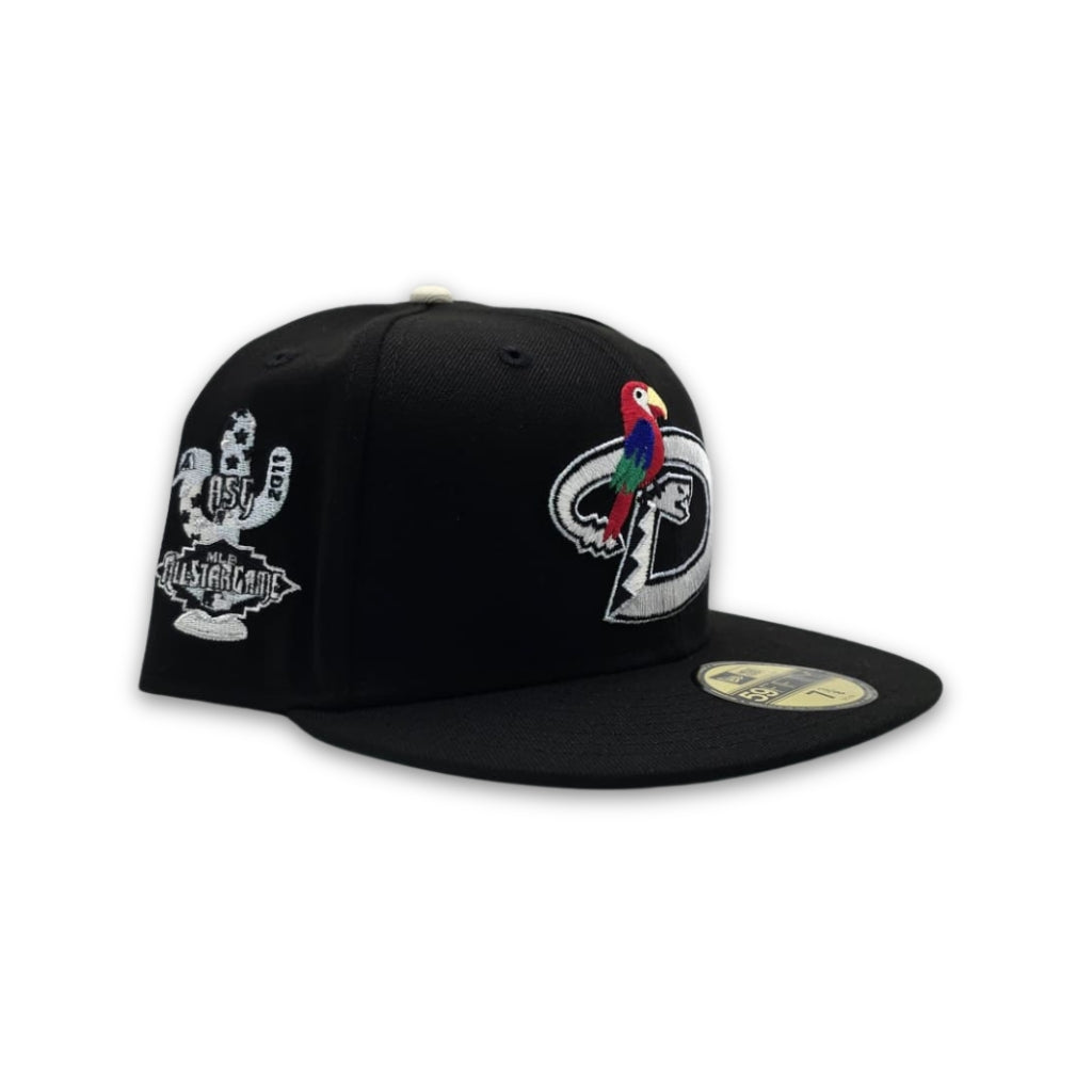 Black Arizona Diamondbacks Parrot Logo Green Bottom 2011 All Star Game Side Patch New Era 59Fifty Fitted