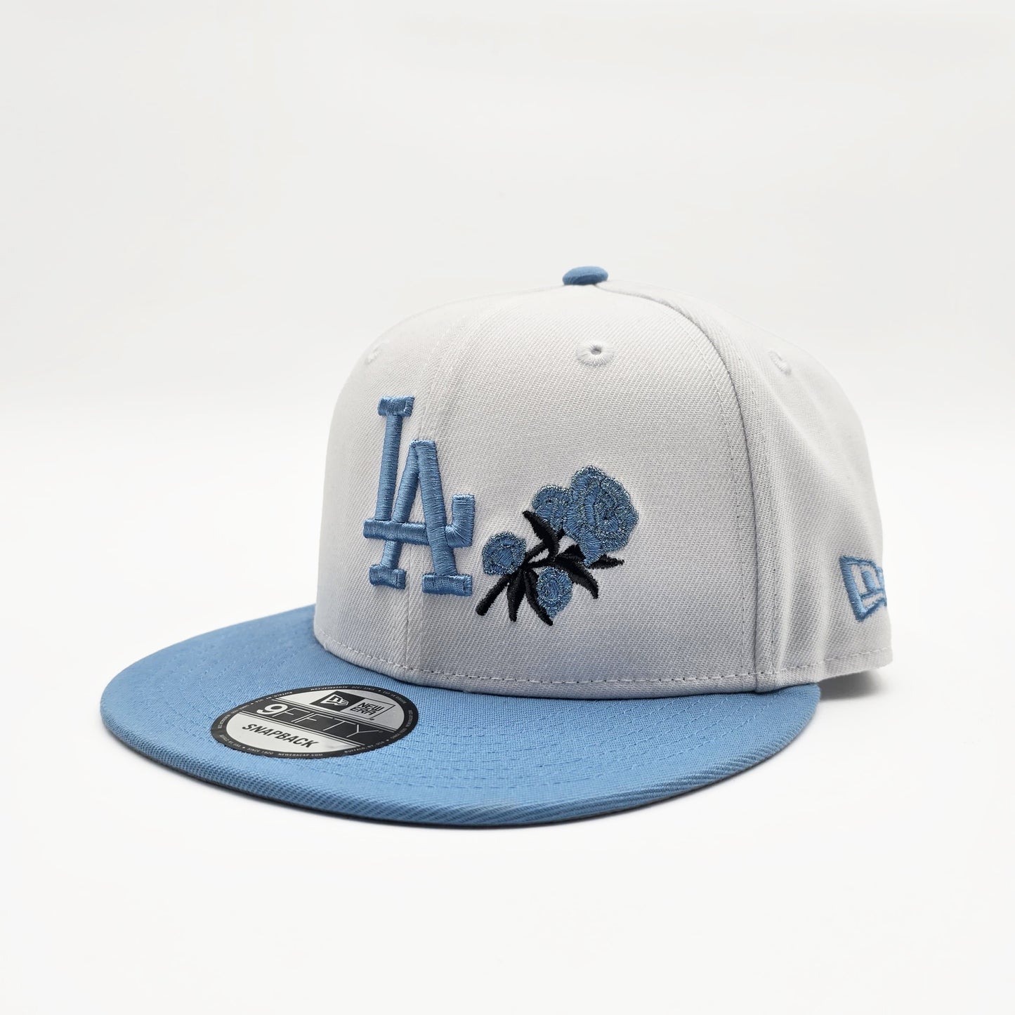 New Era Los Angeles Dodgers '50th Anniversary Rose' 9FIFTY Snapback White/Sky Blue