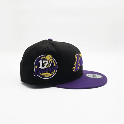 New Era Los Angeles Lakers '17x Champs' 9FIFTY Snapback Black/Purple