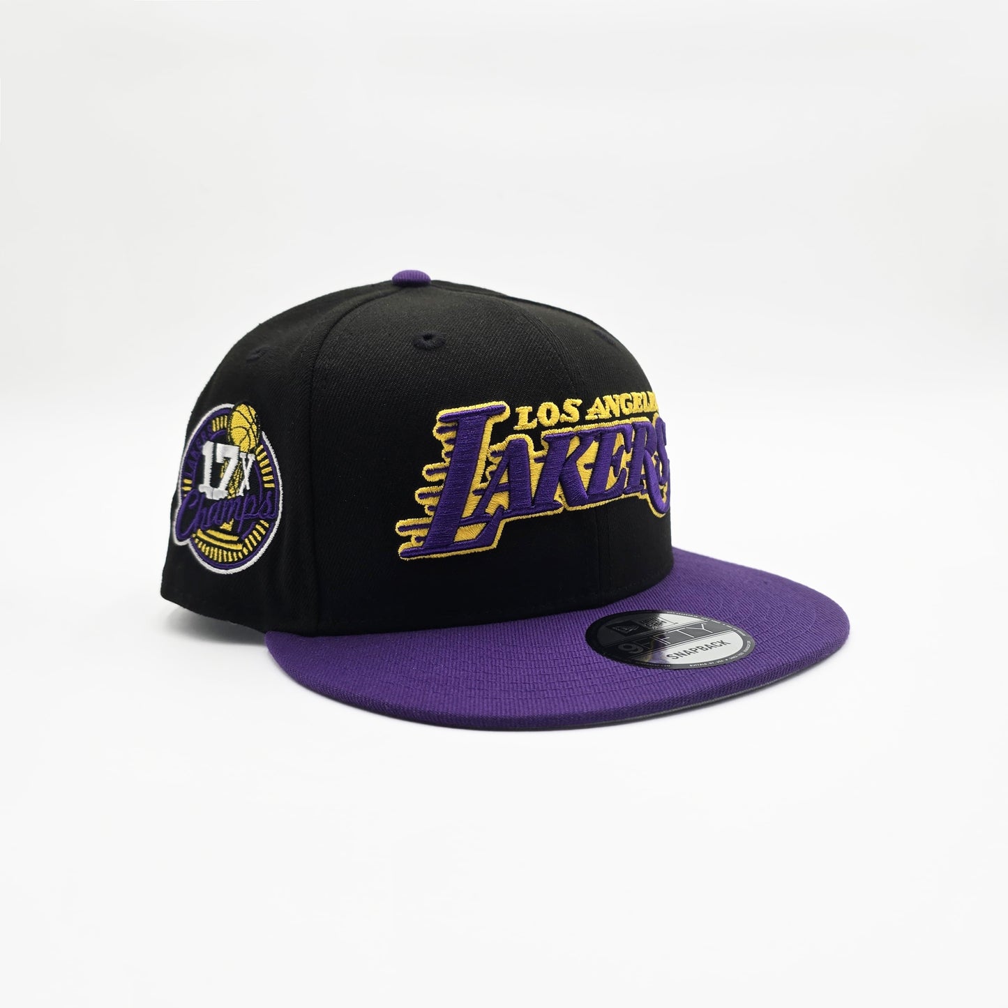 New Era Los Angeles Lakers '17x Champs' 9FIFTY Snapback Black/Purple