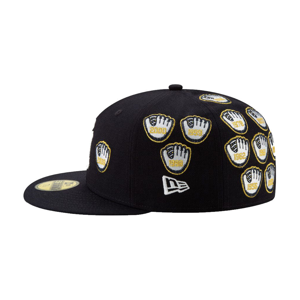 NEW ERA SPIKE LEE X NEW YORK YANKEES CHAMPIONSHIP GOLD TRIM GLOVE 59FIFTY FITTED HAT
