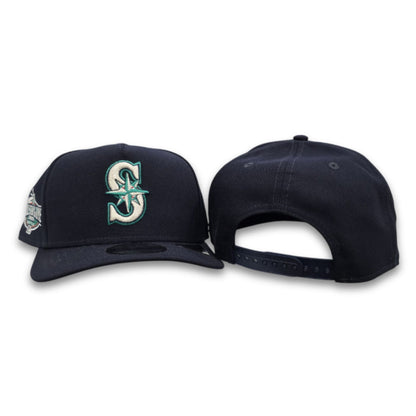 Navy Blue Seattle Mariners Curved Brim Gray Visor 2001 All Star Game New Era 9Fifty A-Frame Snapback