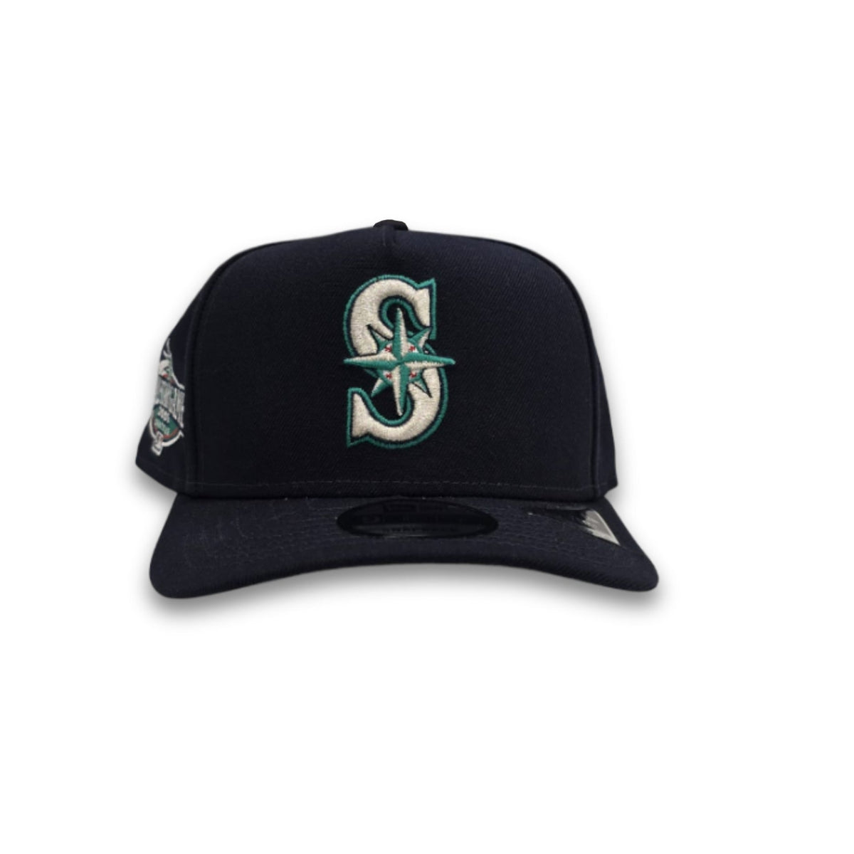 Navy Blue Seattle Mariners Curved Brim Gray Visor 2001 All Star Game New Era 9Fifty A-Frame Snapback