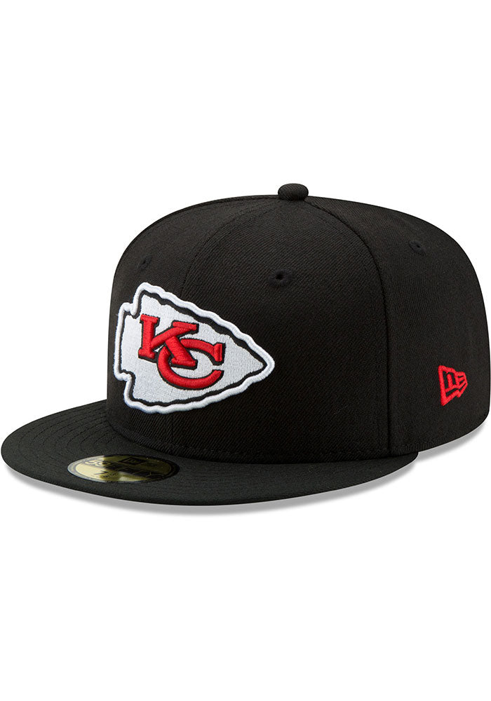 Kansas City Chiefs New Era Black Super Bowl LV Side Patch 59FIFTY Fitted Hat