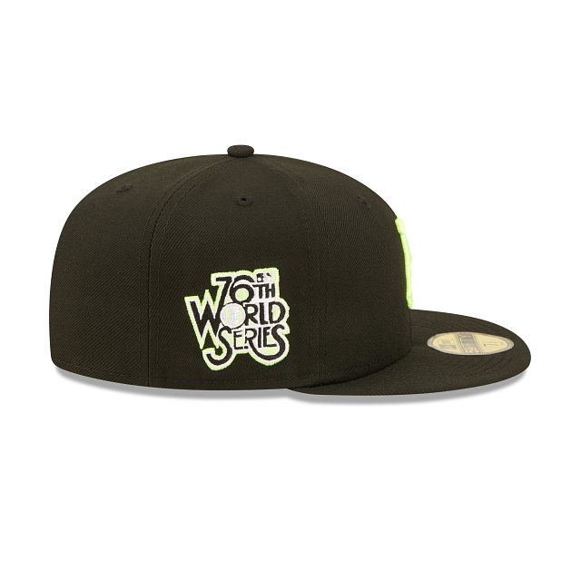 Black Pittsburgh Pirates Neon Green Pop Snakeskin Bottom 76th World Series Side Patch New Era 59Fifty Fitted
