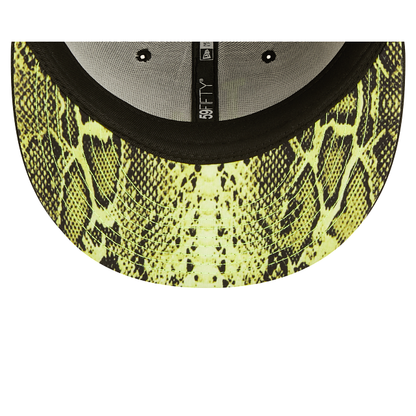 Black Pittsburgh Pirates Neon Green Pop Snakeskin Bottom 76th World Series Side Patch New Era 59Fifty Fitted
