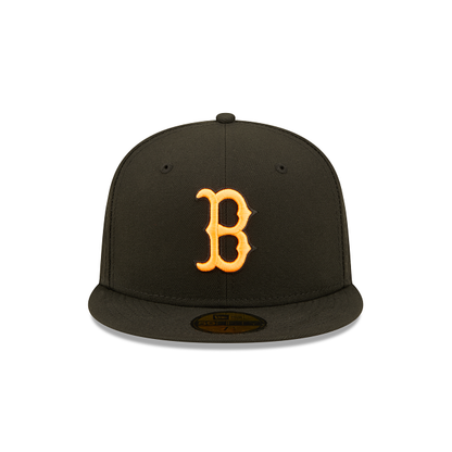 Black Boston Red Sox Neon Orange Snakeskin Bottom 2004 World Series Side Patch New Era 59Fifty Fitted