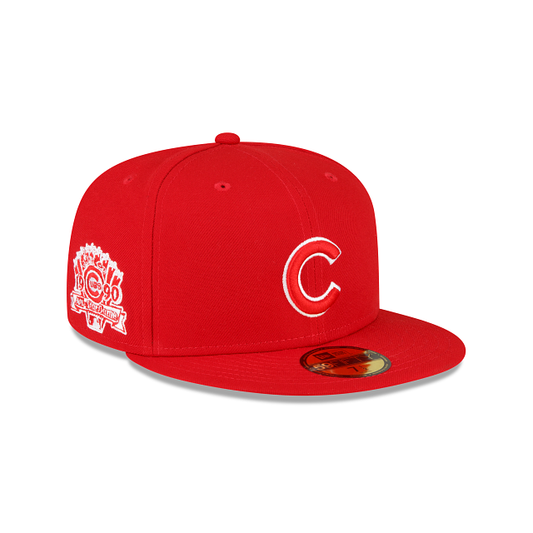Red Chicago Cubs Gray Bottom 1990 All star Game Side Patch New Era 59Fifty Fitted