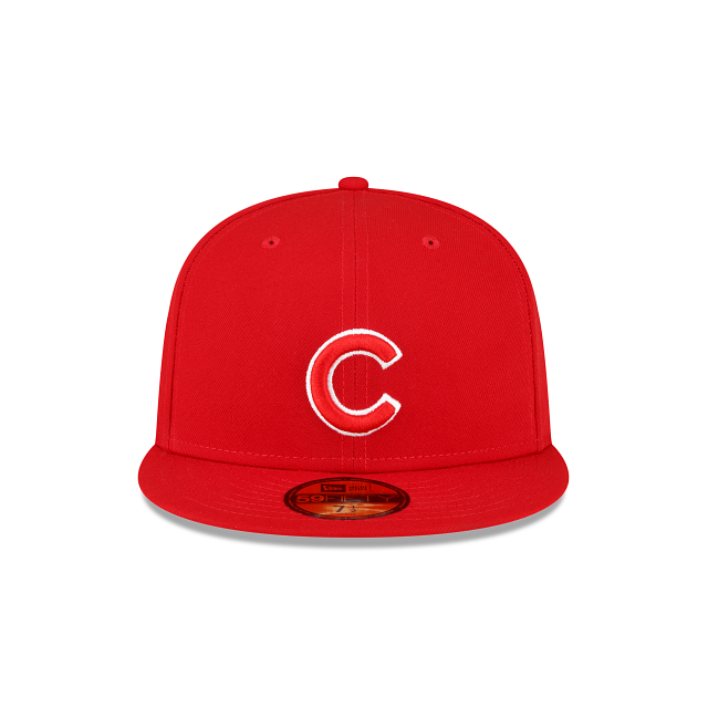 Red Chicago Cubs Gray Bottom 1990 All star Game Side Patch New Era 59Fifty Fitted