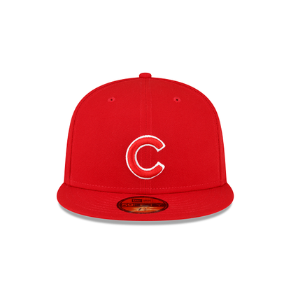 Red Chicago Cubs Gray Bottom 1990 All star Game Side Patch New Era 59Fifty Fitted