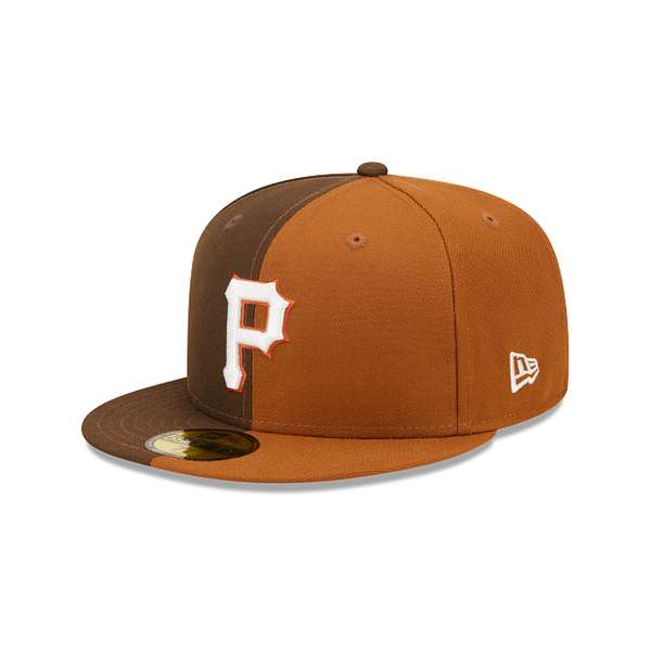 Split Pittsburgh Pirates Rust Orange Bottom 76th World Series Side Patch New Era 59Fifty Fitted