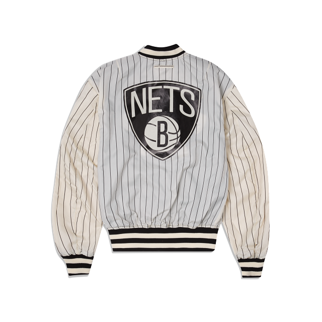 Black Brooklyn Nets Alpha Industries X New Era Reversible MA-1 Bomber Jacket