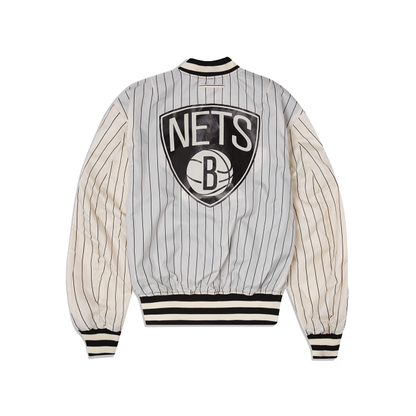 Black Brooklyn Nets Alpha Industries X New Era Reversible MA-1 Bomber Jacket