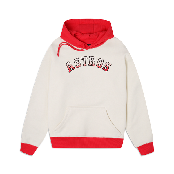 Off White Houston Astros New Era Lava Red Color Pack Team Front & Back Pullover Hoodie