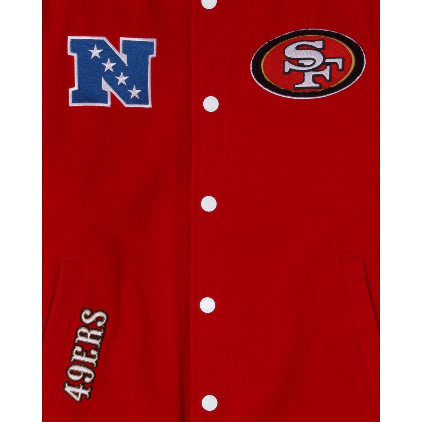 Red San Francisco 49ers New Era 3rd Down Wool Varsity Heavy Jacket