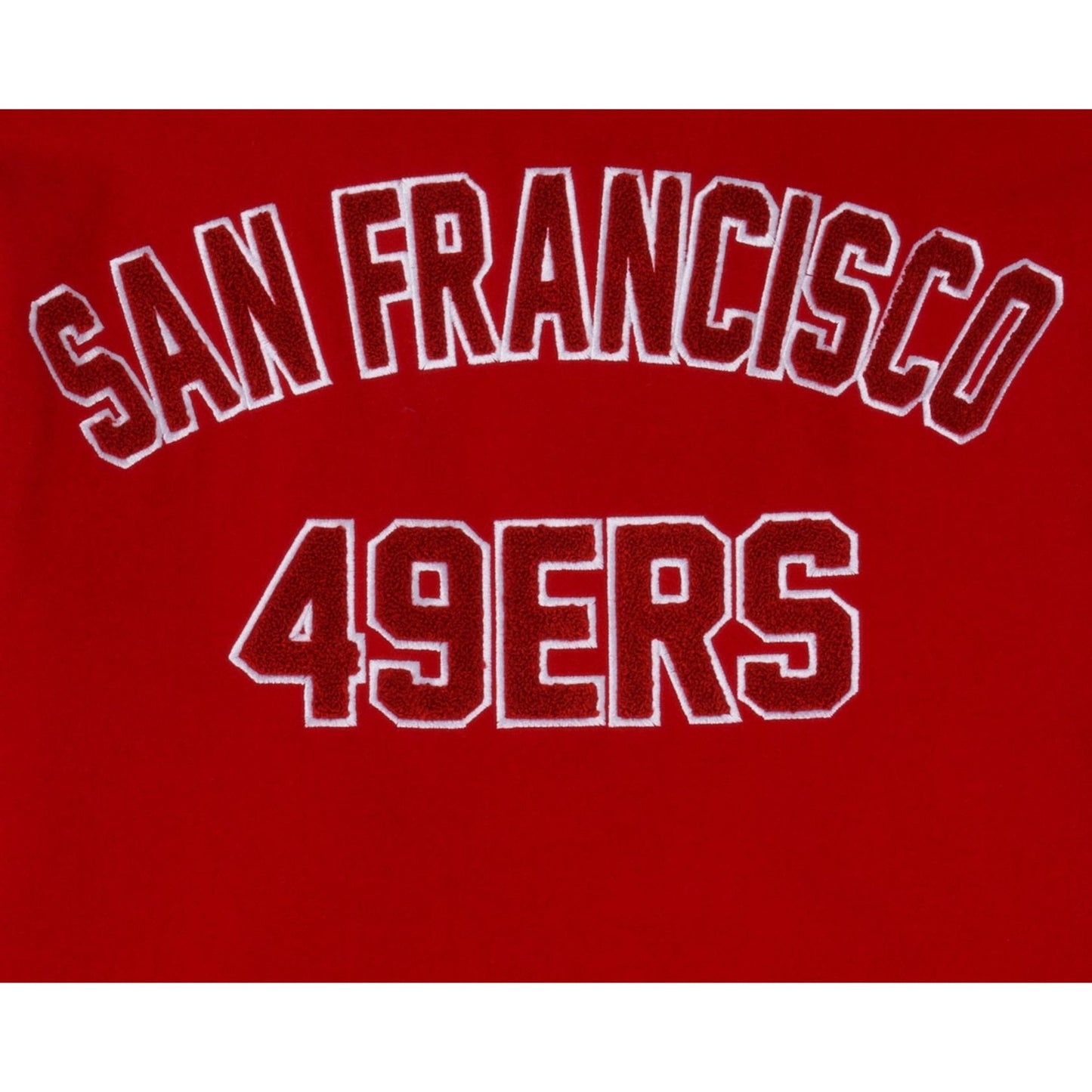 Red San Francisco 49ers New Era 3rd Down Wool Varsity Heavy Jacket