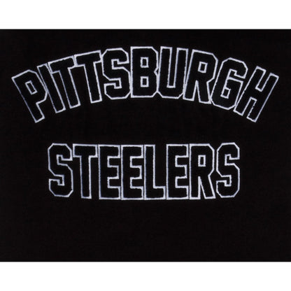 Black Pittsburgh Steelers New Era 3rd Down Wool Varsity Heavy Jacket
