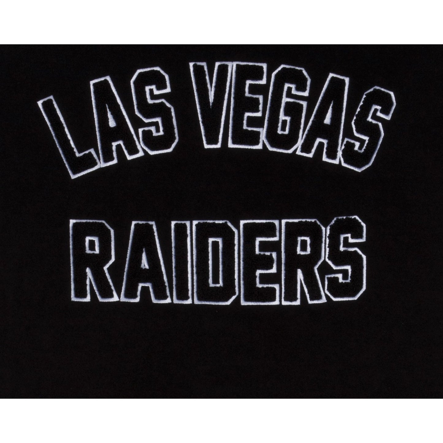 Black Las Vegas Raiders New Era 3rd Down Wool Varsity Heavy Jacket