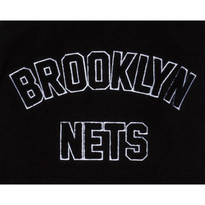 Black Brooklyn Nets New Era Wool Varsity Heavy Jacket