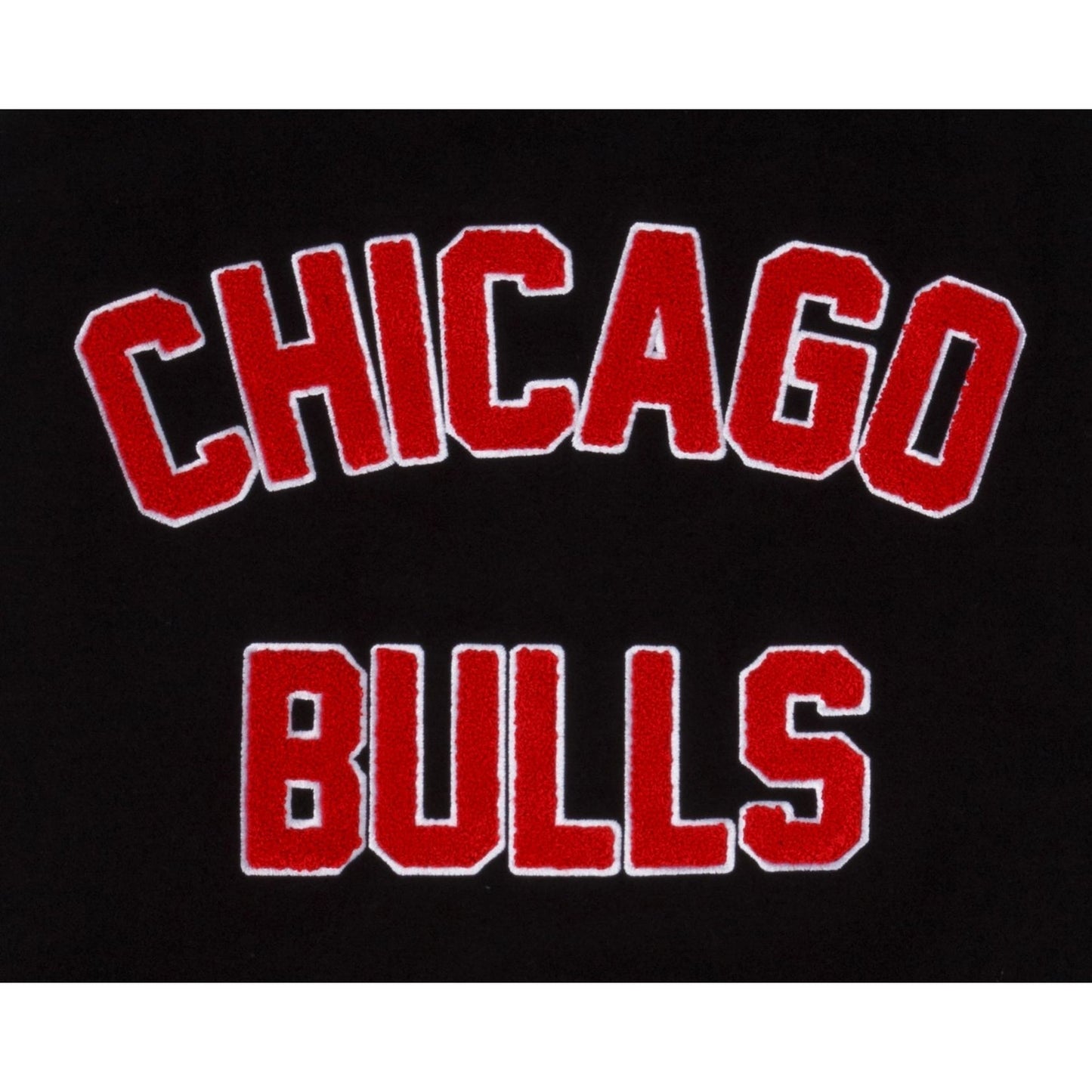Black Chicago Bulls New Era Wool Varsity Heavy Jacket