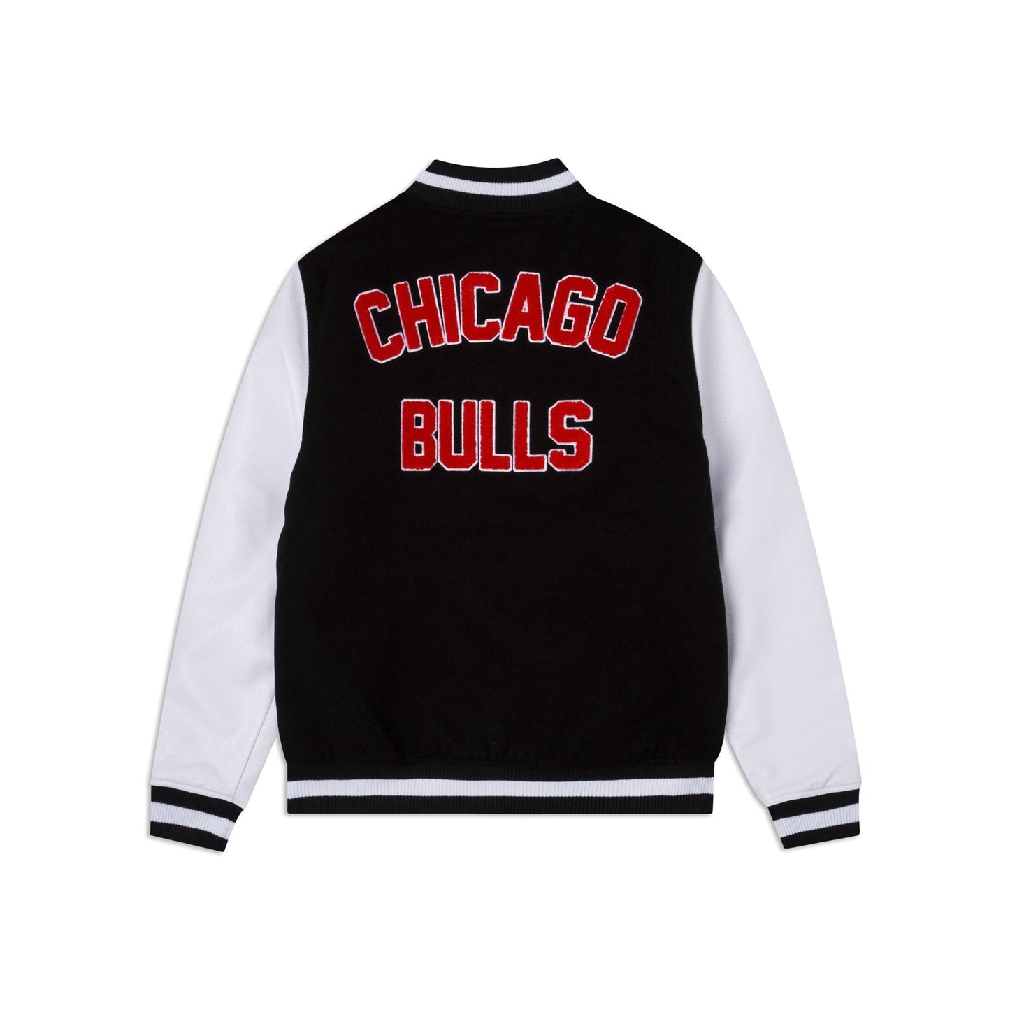 Black Chicago Bulls New Era Wool Varsity Heavy Jacket