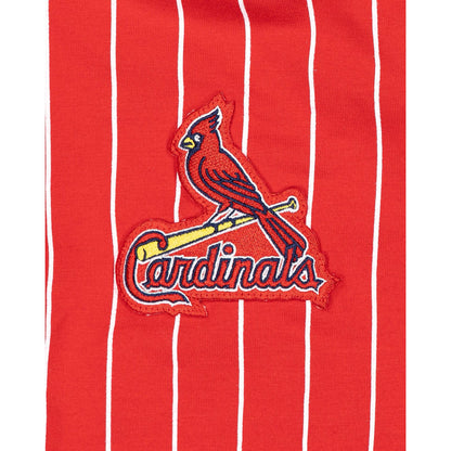Red St. Louis Cardinals Logo Select New Era Pinstripe Hoodie