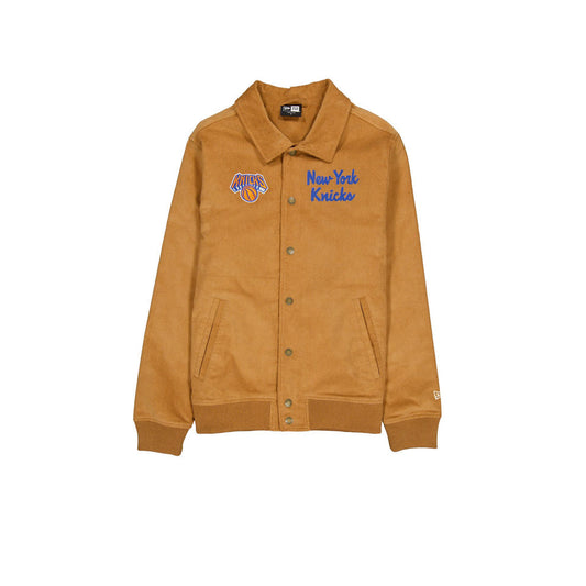 Tan Corduroy New York Knicks New Era Jacket