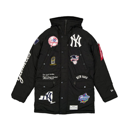 Black New York Yankees Alpha Industries N-3B Parka New Era Jacket
