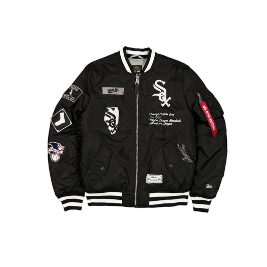 Black Chicago White Sox Alpha Industries MA-1 New Era Bomber Jacket