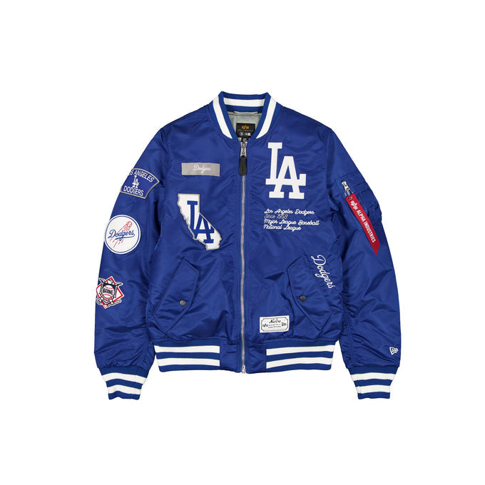 Royal Blue Los Angeles Dodgers Alpha Industries MA-1 New Era Bomber Jacket
