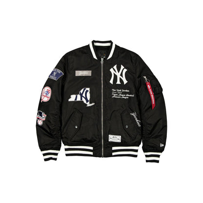 Black New York Yankees Alpha Industries MA-1 New Era Bomber Jacket
