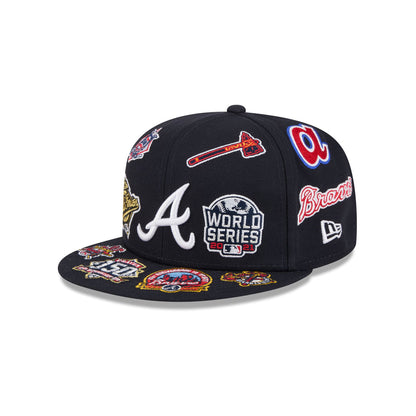 New Era Atlanta Braves 'All Over' 59FIFTY Fitted Navy Blue