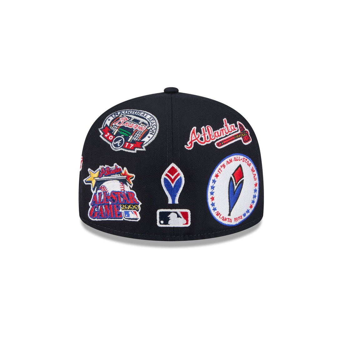 New Era Atlanta Braves 'All Over' 59FIFTY Fitted Navy Blue