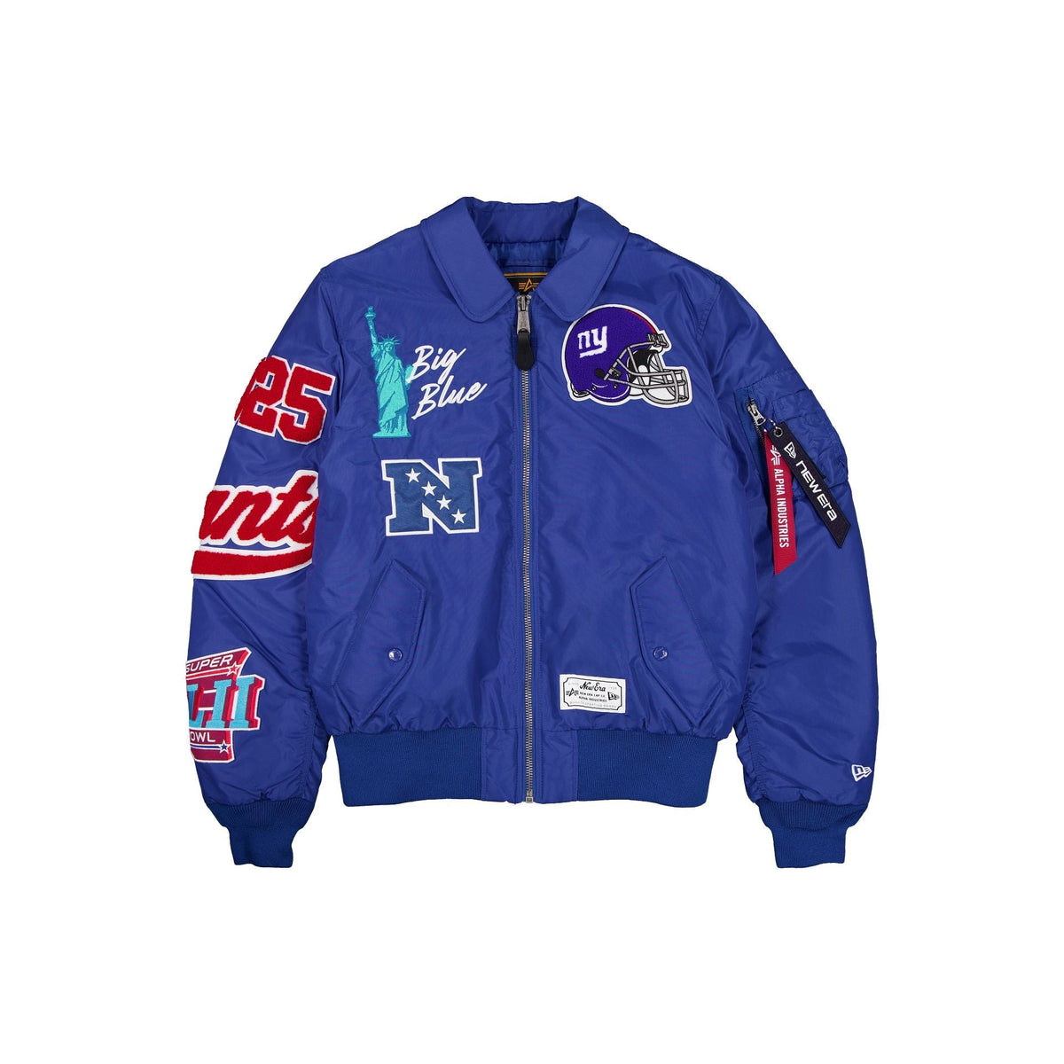 Royal Blue New York Giants Alpha Industries MA-1 New Era Flight Jacket