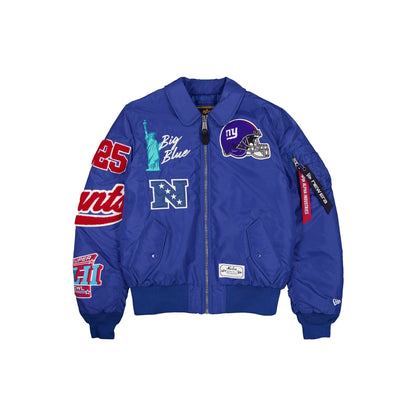 Royal Blue New York Giants Alpha Industries MA-1 New Era Flight Jacket