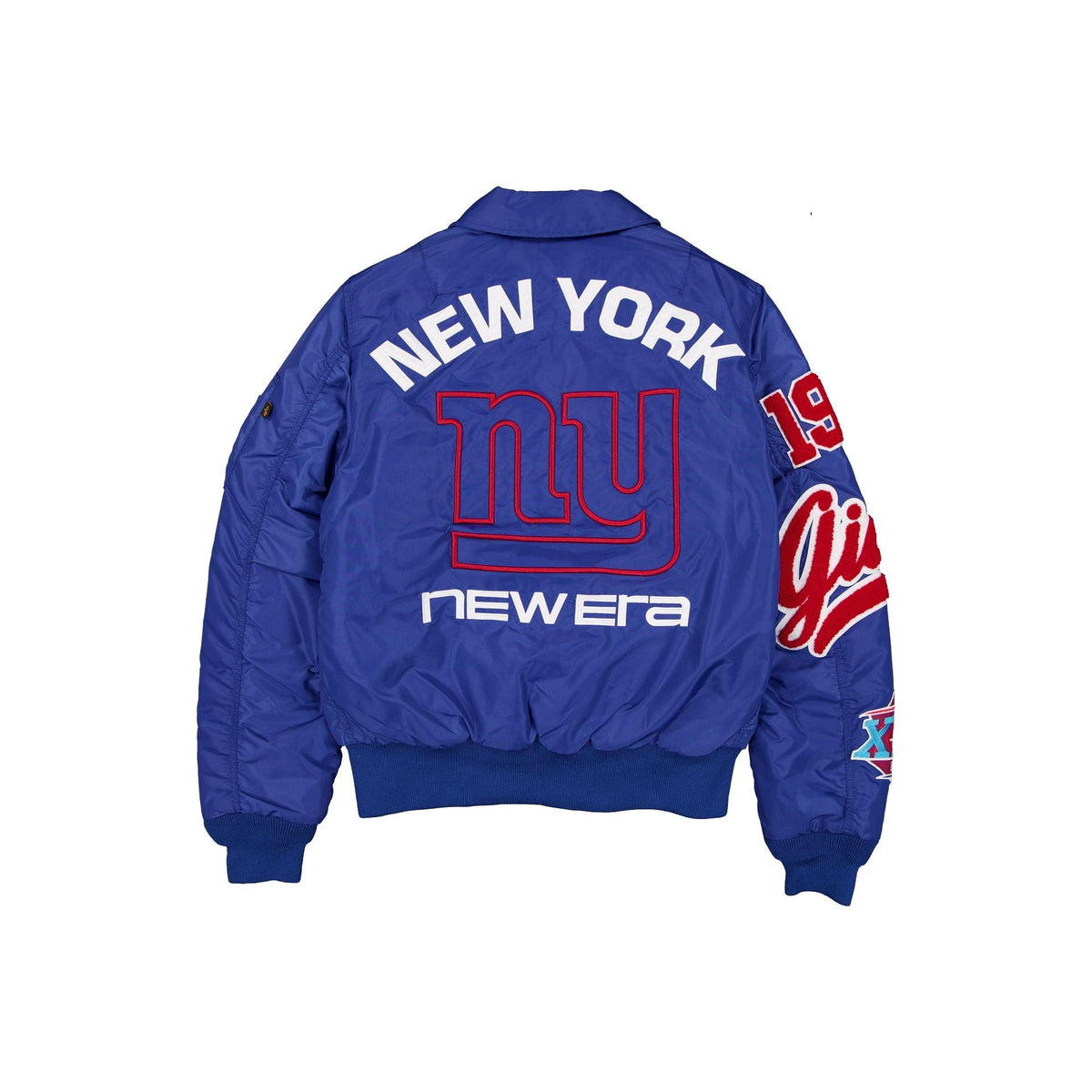 Royal Blue New York Giants Alpha Industries MA-1 New Era Flight Jacket
