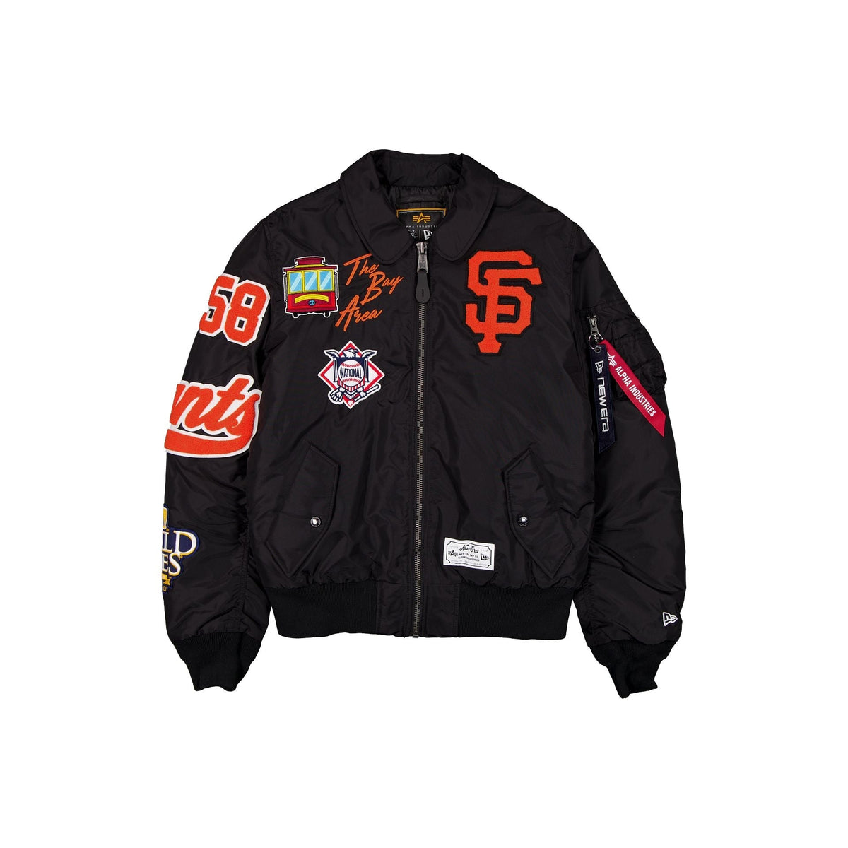 Black San Francisco Giants Alpha Industries MA-1 New Era Flight Jacket