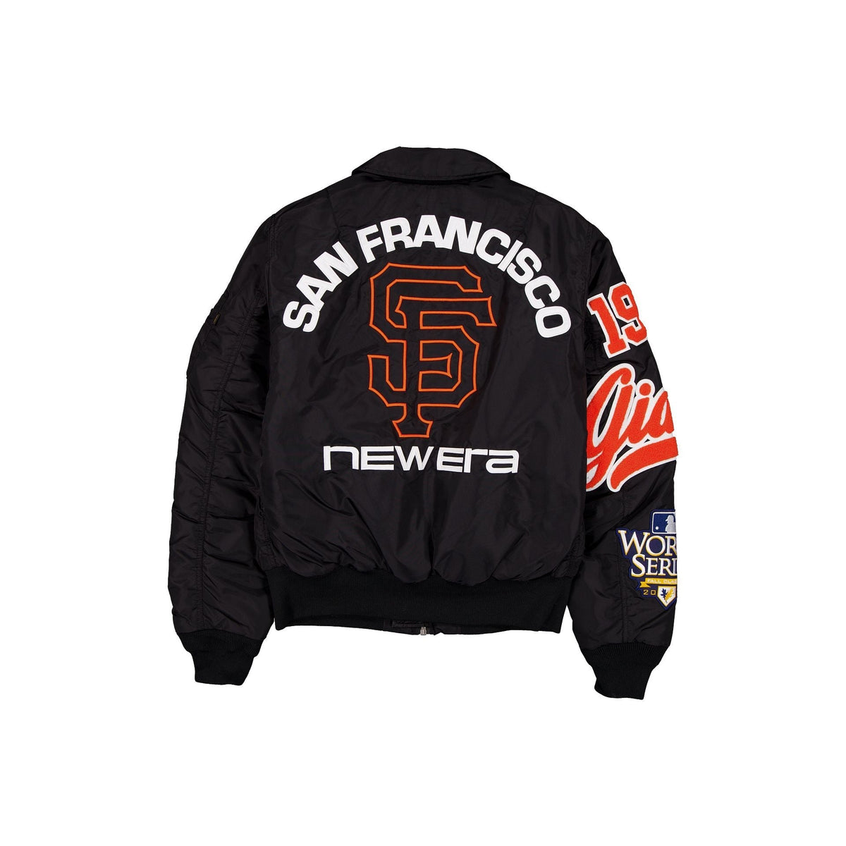 Black San Francisco Giants Alpha Industries MA-1 New Era Flight Jacket