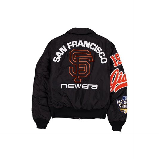 Black San Francisco Giants Alpha Industries MA-1 New Era Flight Jacket